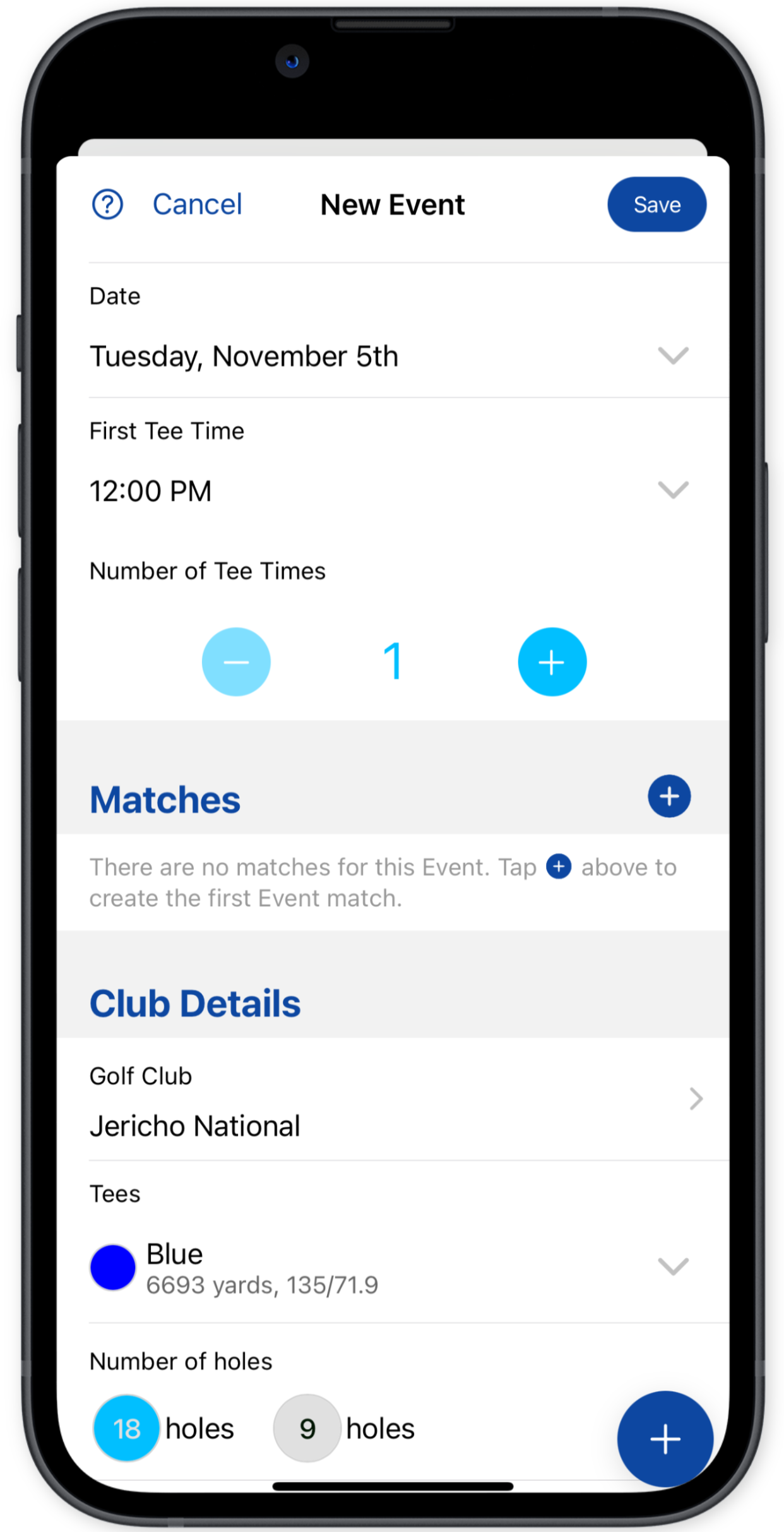 Golf App Main Image