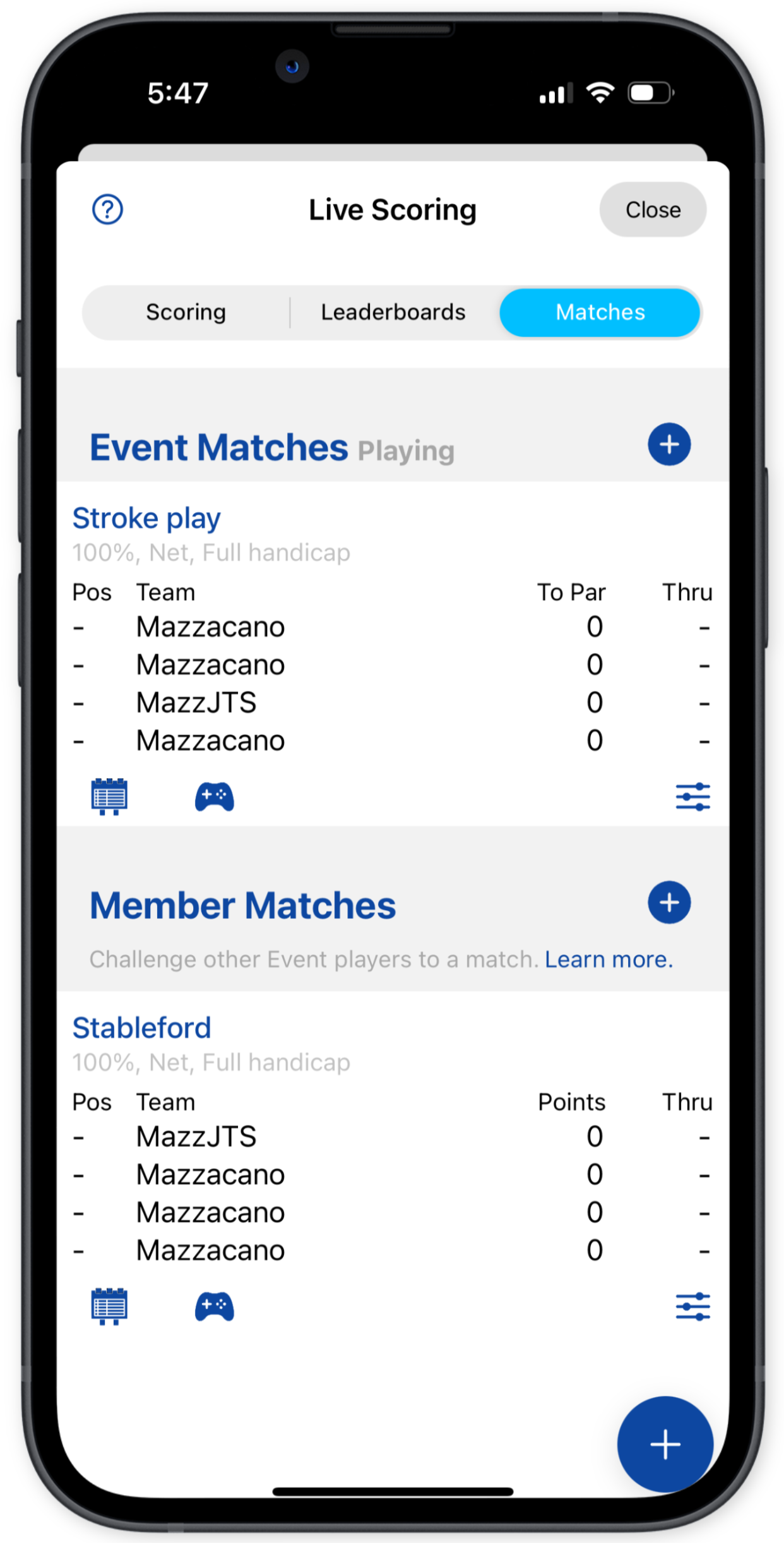 Golf App Main Image