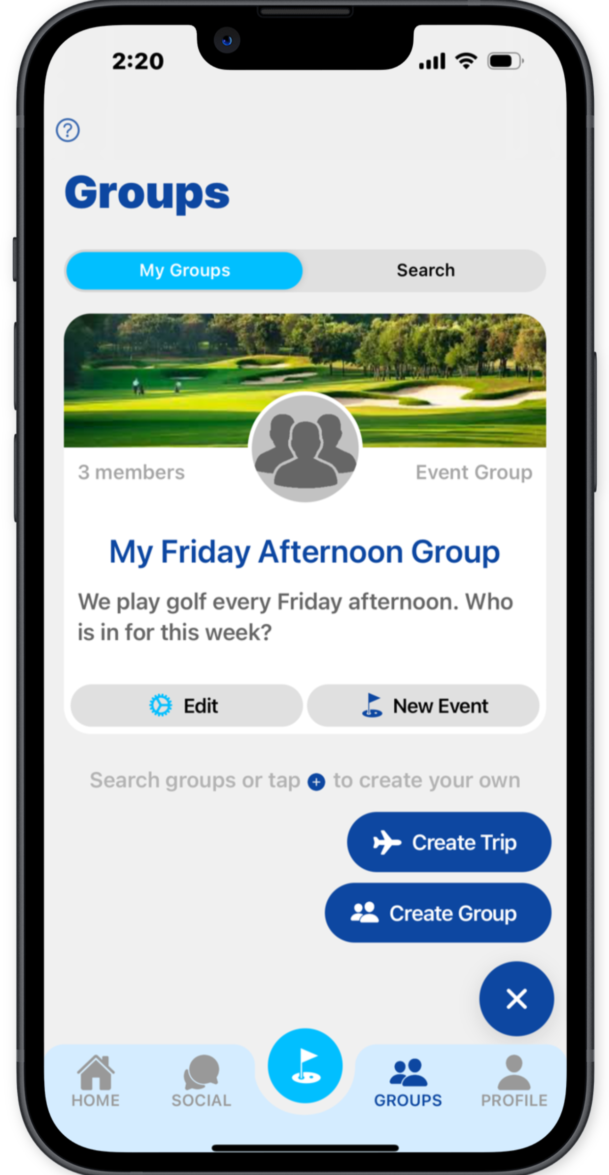 Golf App Main Image